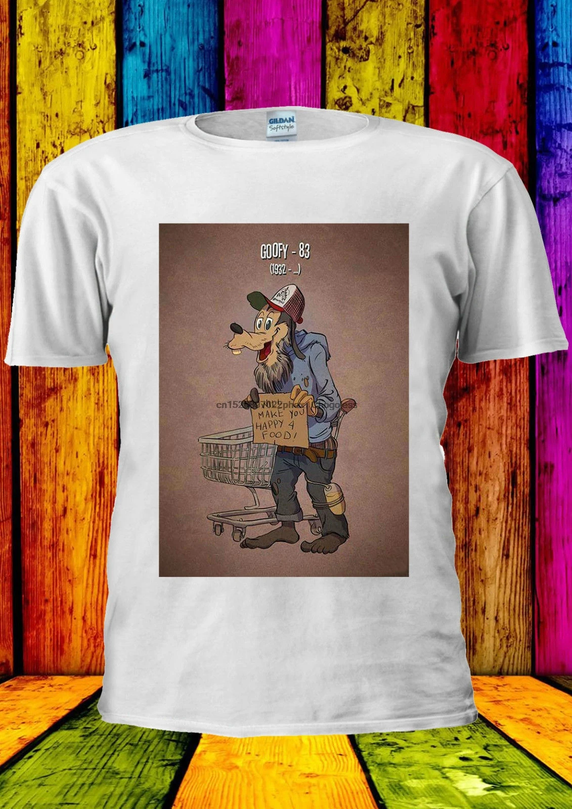 Мужская/Женская Ретро-футболка Goofy жилет с рисунком собаки для пожилых 482 |