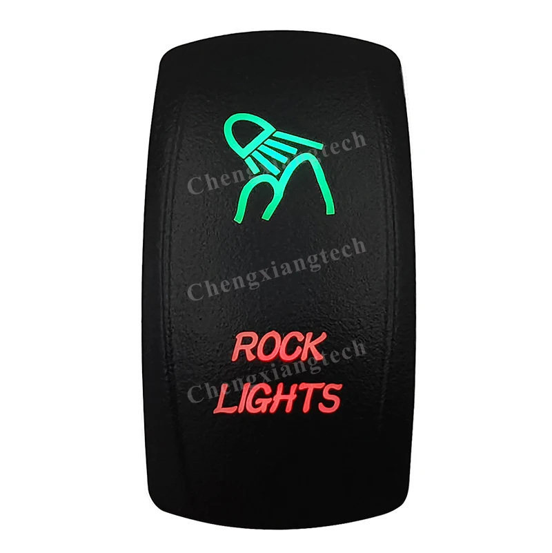 

12V Green & Red Led Rocker Switch ROCK LIGHTS 5Pin SPST ON OFF for Boat Car Carling ARB NARVA RAV4 WD Hella Contura