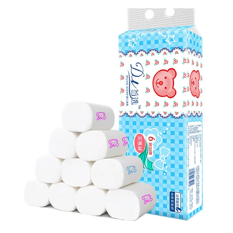 

1/12PCS Color Printing Toilet Paper Disposable Portable Facial Tissue Health Cotton Roll Paper Face Cleaning Paper Towel Tissue