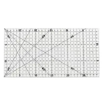 

30x15cm Quilting Sewing Patchwork Foot Aligned Ruler Grid Tailor Craft Scale