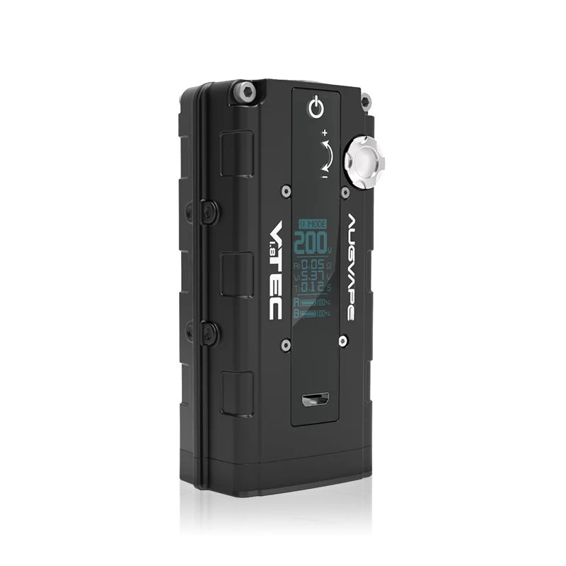 Черный Augvape VTEC1.8 200 Вт электронная сигарета мод автоматический обход V режим OLED дисплей 510 разъем мод коробка новая версия Vape коробка мод - Цвет: Черный
