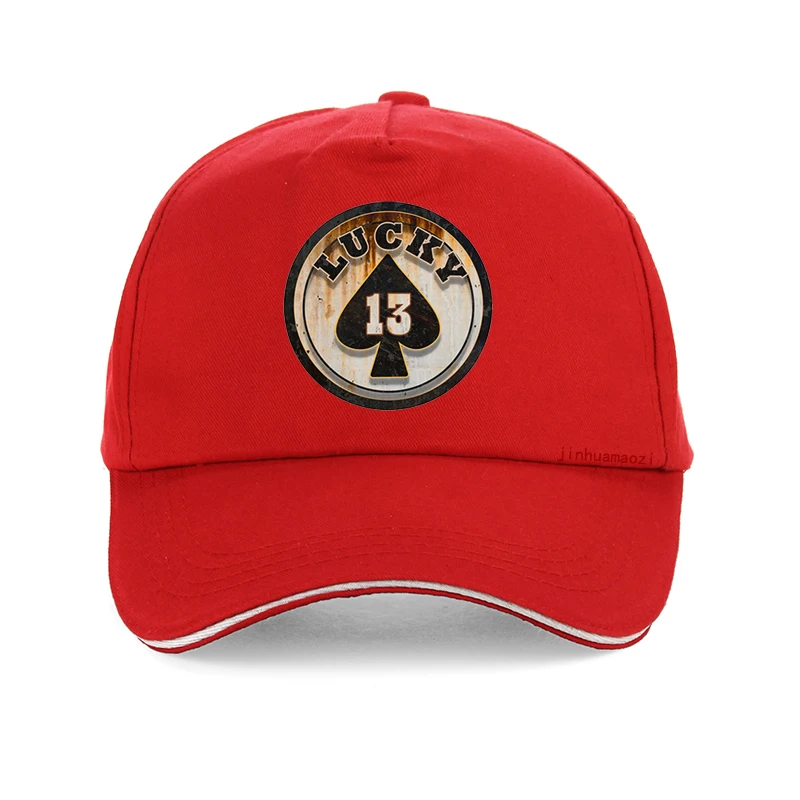Летняя кепка с козырьком Lucky Number 13 бейсболка принтом покера регулируемые Snapback