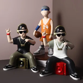 

Nordic Creative Resin Basketball Boy Body Art Doll Decoration Cartoon Doll Desktop Decorat Gift