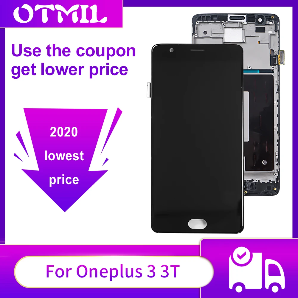 AMOLED 5 &quotЖК дисплей для Oneplus 3 3T ЖК сенсорный экран Рамка дигитайзер A3000 A3003 A3010