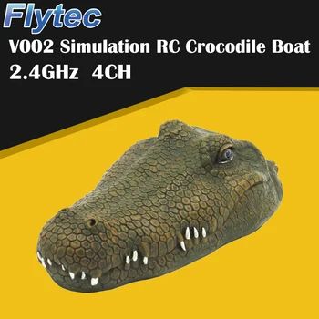 

Flytec V002 2.4GHz Simulation RC Crocodile Boat 15km/h Remote Control RC Boat for Drive Waterfowl Protect the Pool Spoof Toys