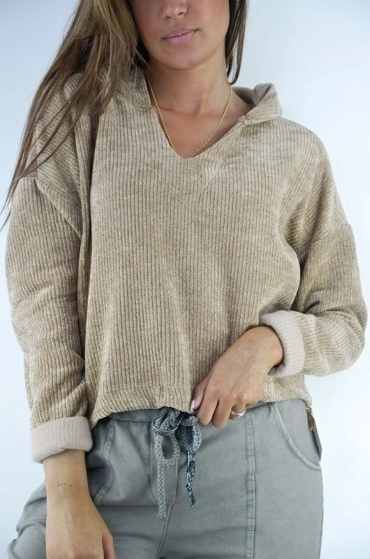 GREYMODA SUDADERA MUJER CAPUCHA CHENILLA