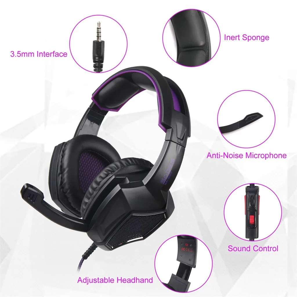 SADES SA920 Wired Gaming 3.5 Headphones With Microphone Earphone Headset For PS4