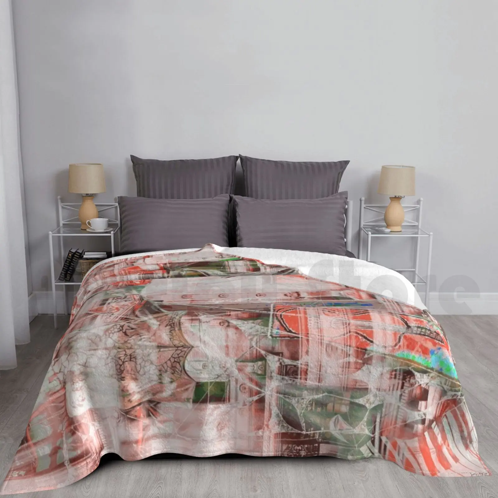 

Paris Splash Rouge Blanket Fashion Custom Paris Colours Drapes