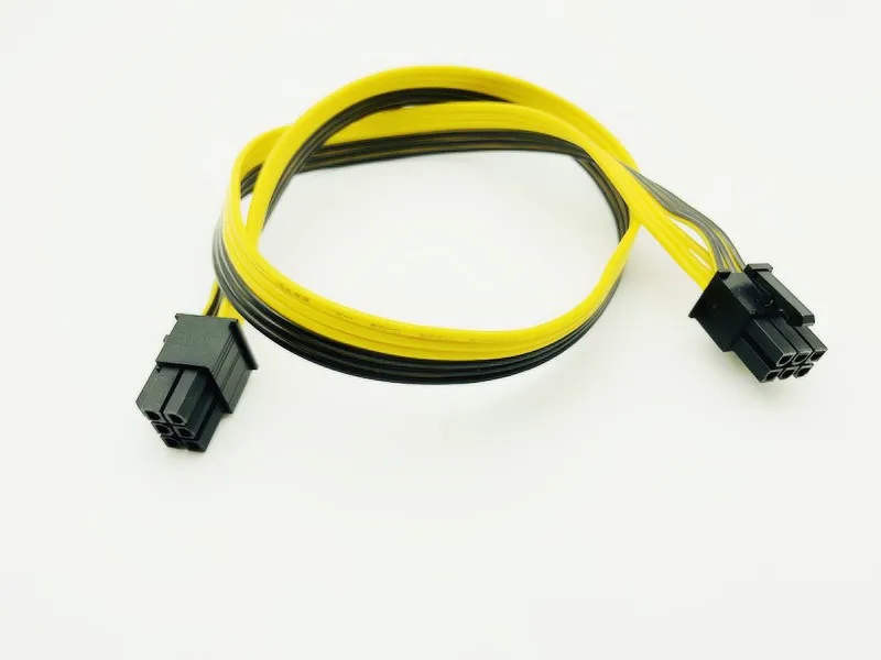 10 шт. 50 см 6P до Кабель адаптер 18AWG провода Графический Расширение карты шнур