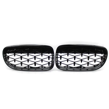 

1 Pair Gloss Black Diamond Kidney Grille for BMW E90 LCI 3 Series 09-11 Front Bumper Grille Car Accessories Car Stickers Styling