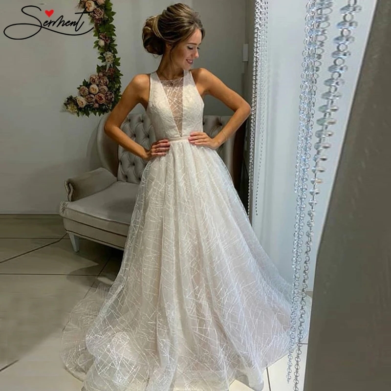 

SERMENT Simple Autumn Sleeveless Mesh Perspective Large Dress Formal Women Spaghetti Strap Court Train Elegant Formal Evening