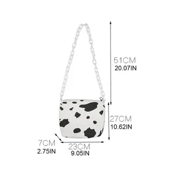 

Women Girls Cartoon Cow Print Shoulder Crossbody Bag Lady Tote Satchel Purse