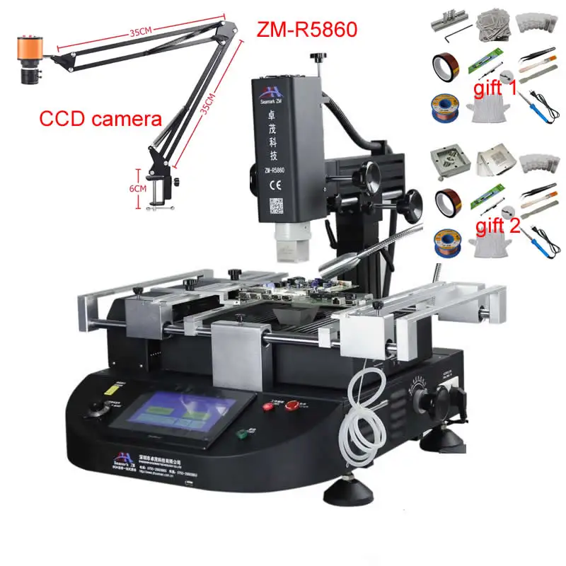 Zhuomao Zmr5860 Bga Soldering Station 3 Zones Rework Machine For Phone
