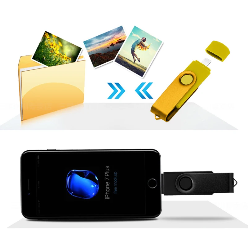 3 в 1 Lightning 128 Гб 64 Гб Флешка для iPhone флэш-накопитель OTG Micro USB палка 32 ГБ 16 ГБ 4 ГБ 8 ГБ 256 ГБ флеш-накопитель для телефона ПК