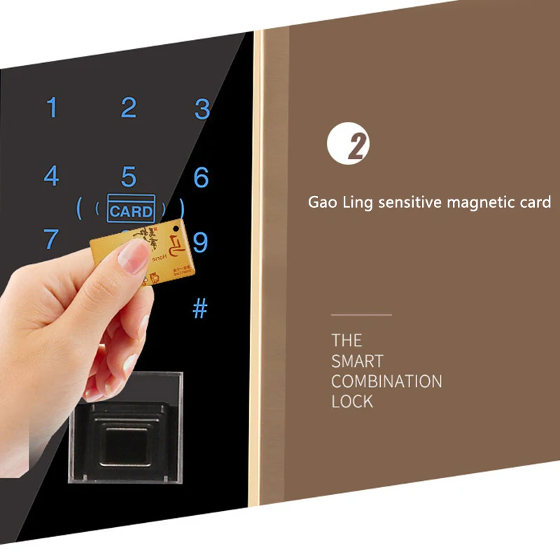 lock access control slide glass card APP smart door lock Smart fingerprint lock door lock electronic semi-automatic password