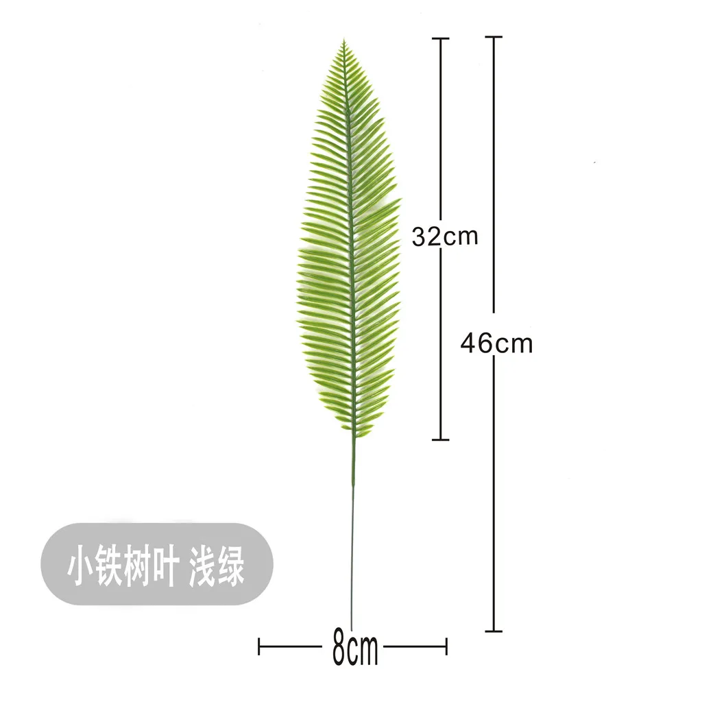 palm Искусственные растения Monstera пластиковые тропические листья пальмы ветка дома сад фотографии Цветочный декоративный листья - Цвет: palm