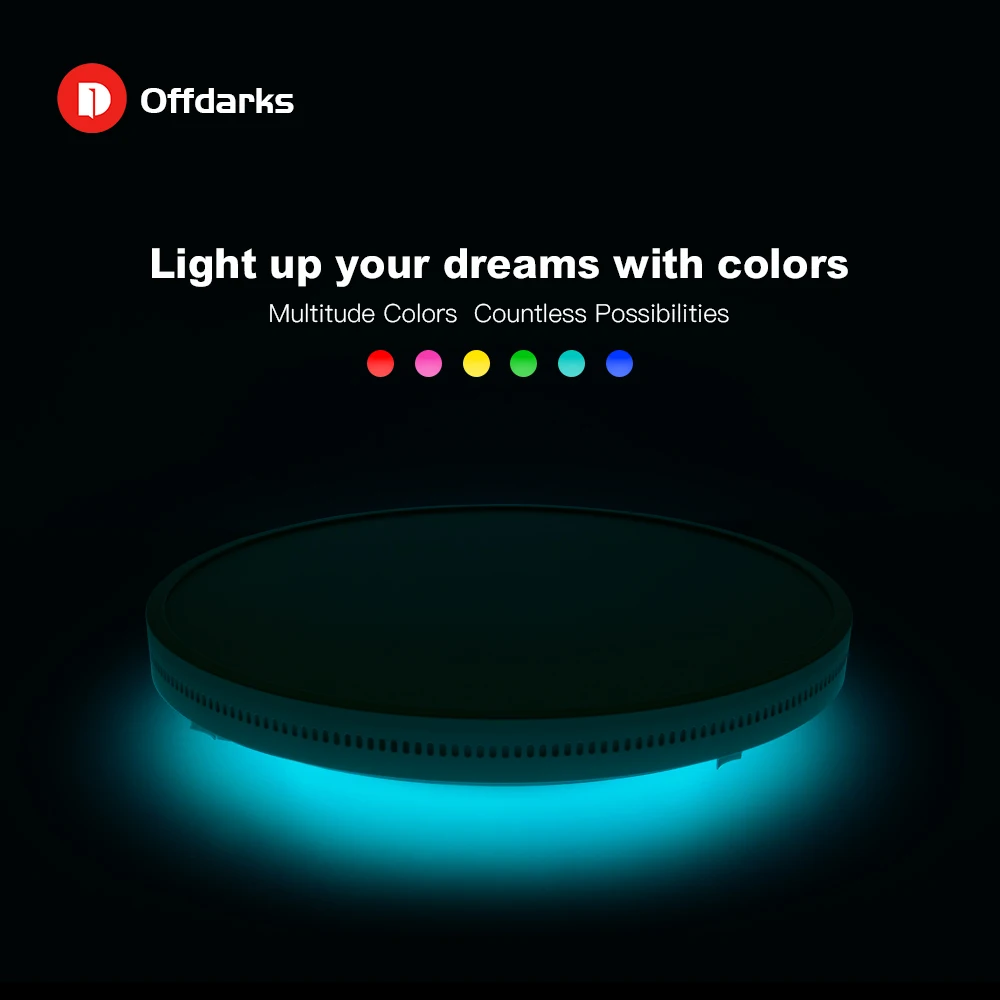  OFFDARKS Smart LED Ceiling Lamp 36W / 48W RGB Dimming APP Control Surface Mount Ceiling Light Bluet - 4000231661860