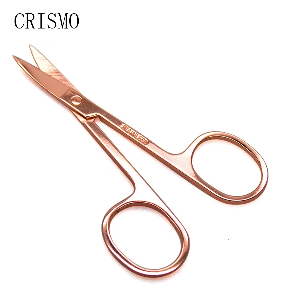 CRISMO 1 шт. модные портативные ножницы для стрижки бровей из нержавеющей стали