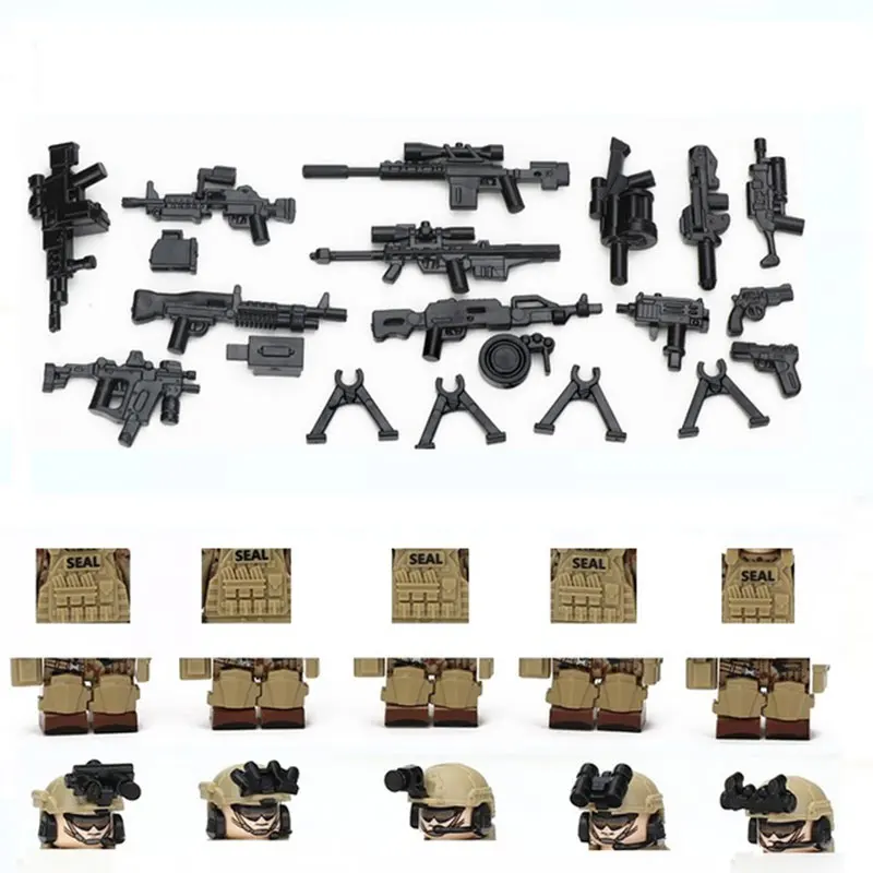 Современная серия строительных блоков: фигурки солдат спецназа США Минифигурки