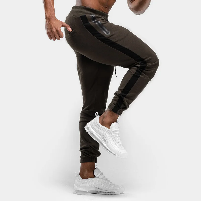Mens Joggers zipper pockets pants 