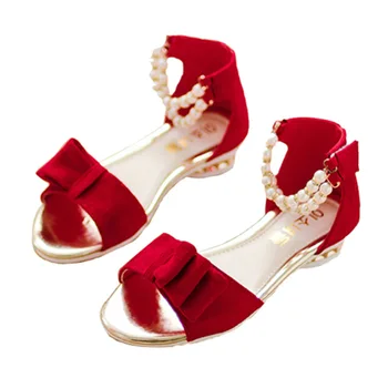 

Fashion High heel Beaded girls princess flowers sandals summer girls party wedding for kids children shoes 4 5 6 7 8 9 10 11 12