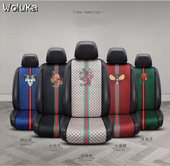 

Four Seasons Universal Car Seat Cover Set Front Rear Row Mat Cartoon Seat kst Pad Car Seat Cushion Free Strapped CD50 Q01
