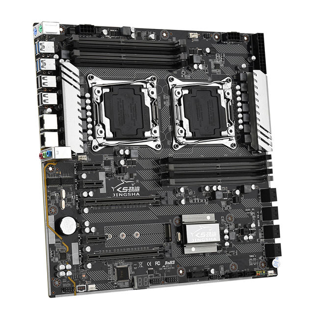X99 dual F2 motherboard, support LGA2011-3 Inter Xeon E5 V3 8* DDR4 1600/1866/2133/2400MHz RAM 10*SATA 3.0 NVME_M.2 SSD