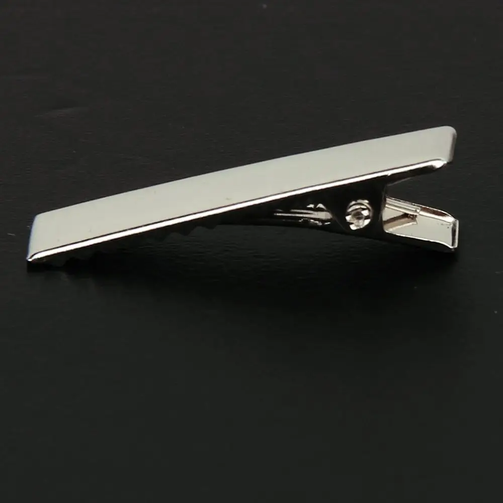 Hair Clips Silver Flat Metal Single Prong Alligator Hair Clips Barrette Hairpins For Bows DIY Accessories 50Pcs hair clips,hair accessories