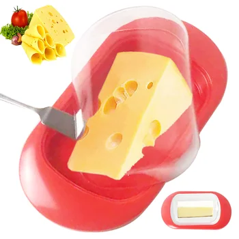 

Butter Dish With Lid Butter Container Cake Carrier Cheese Plate Cheesecake Tray Butter Holder With Transparent Cover Keep Fresh