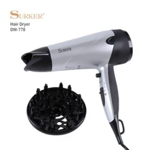 Фен Surker DW-778, не складная ручка, 2000 Вт, высокая мощность, постоянная температура, быстрая сушка, двойная защита от перегрева