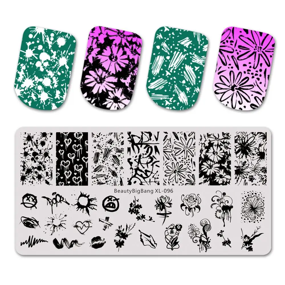 

BEAUTYBIGBANG 1Pcs Nail Stamping Plate Multi Pattern Stamp Template Image Plate Printing Stencils Tool