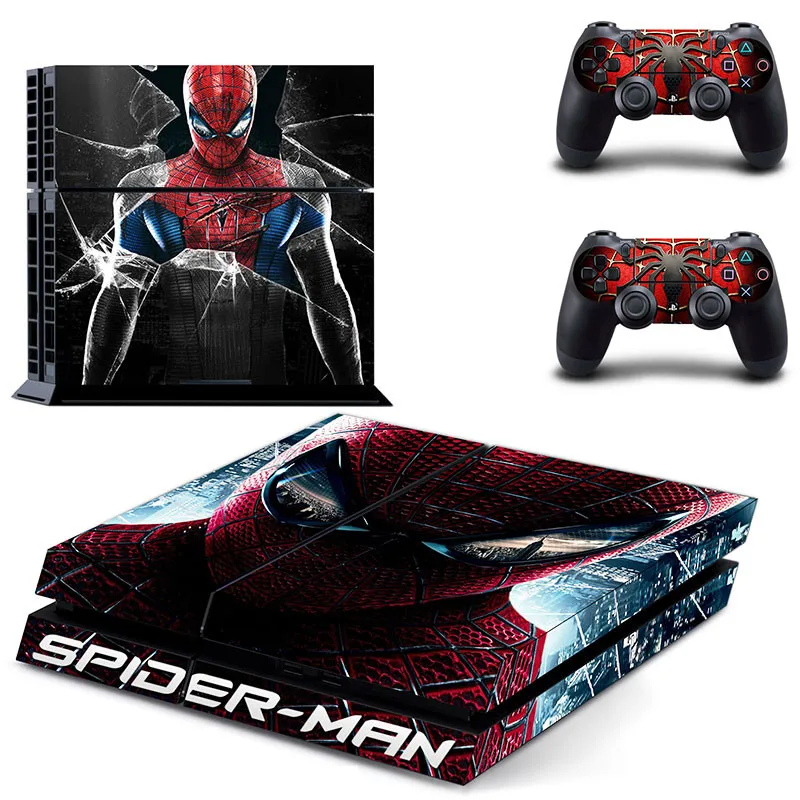 Spider-Man Play station 4 стикер s, PS 4 Наклейка для PS4 наклейка Pegatinas Adesivo для консоли playstation 4 и 2 контроллера