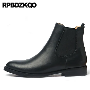 

10 patent leather block chunky brand women ankle boots 2019 round toe high heel chelsea brogue shoes black plus size big booties