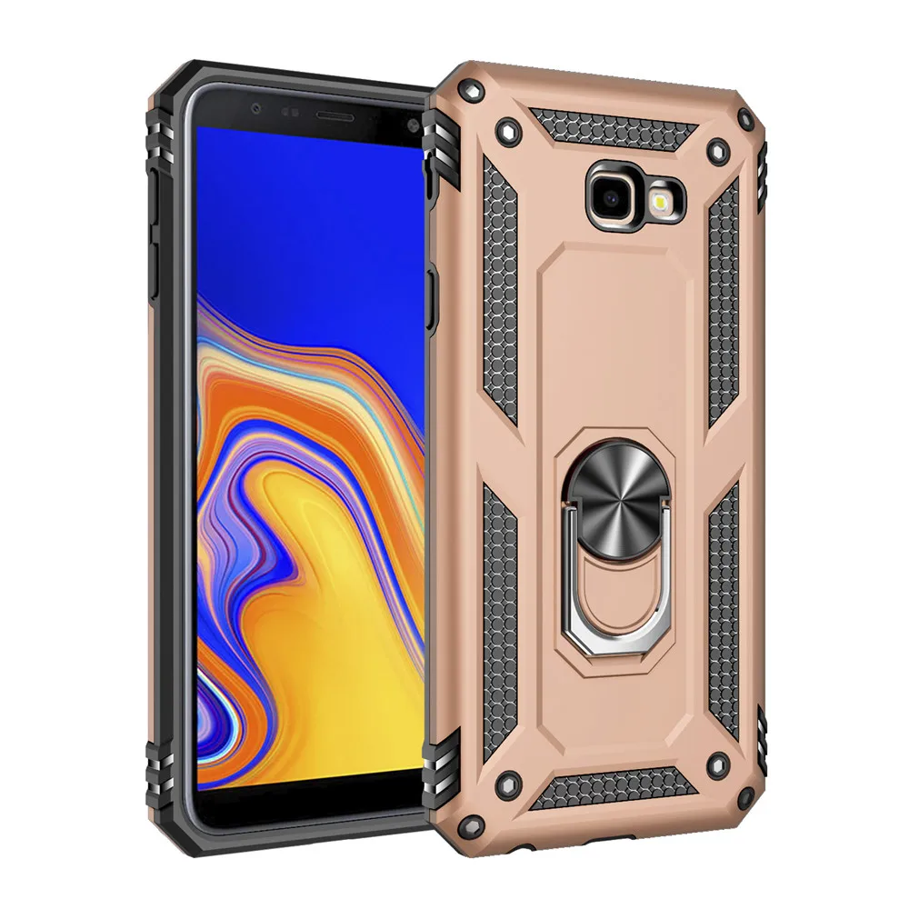 Чехол для samsung galaxy J4 J4 Plus Prime Core J415, чехол, задняя крышка, мягкий силиконовый Автомобильный кронштейн, чехол для телефона для samsung J4 - Цвет: Золотой
