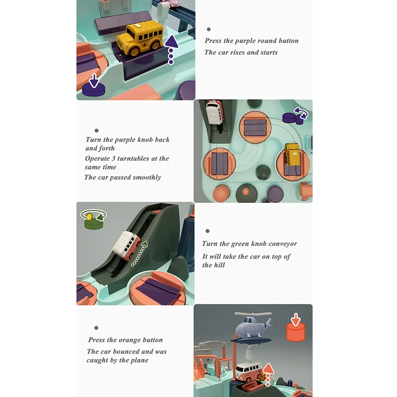 

Hot Education Railcar Toy Eco-Friendly Baby Adventure Toy Car Macaron Color Table Games Boy and Girl Puzzle Toys Christmas Gift