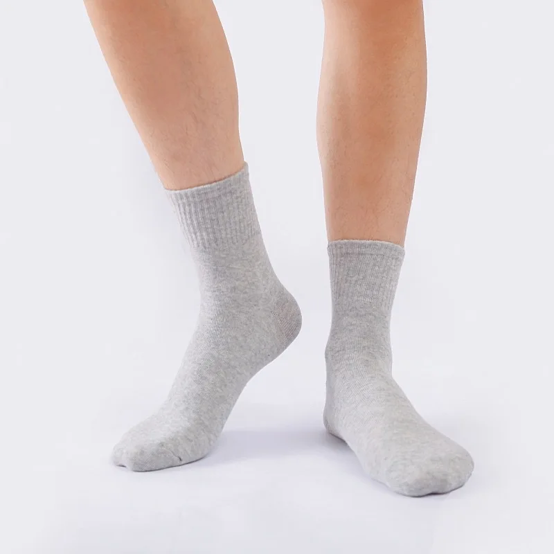 6 шт. = 3 пар/лот, однотонные хлопковые носки, хлопковые мужские модные носки без пятки, зимние мужские повседневные деловые дышащие черные