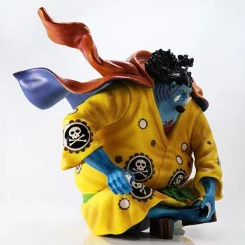 

Big Size One Piece Jinbe Figure Toy Fishman Jinbe Sun Pirates Combat Ver Anime Model Dolls