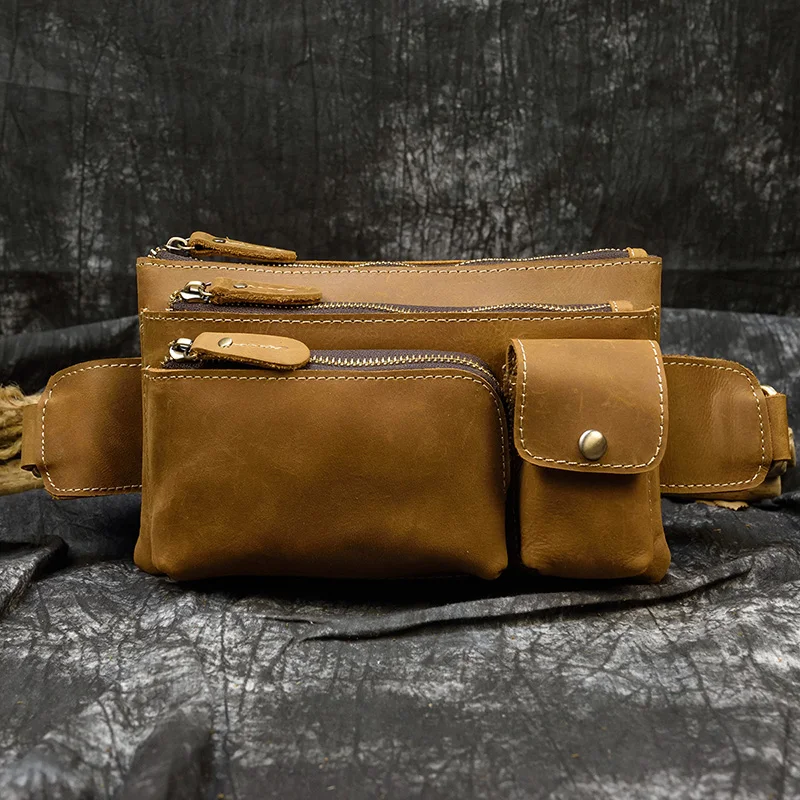 Leather Bum Bag Dark Brown Echuca
