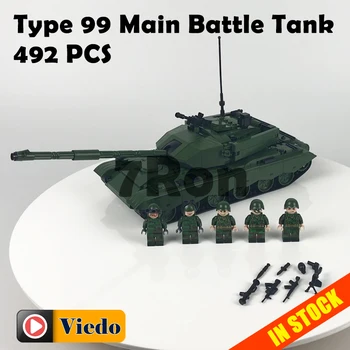 

Dropshipping 8008 492pcs blocks military Figure 99 Main Battle Tanks Model building toys hobbies bricks for children