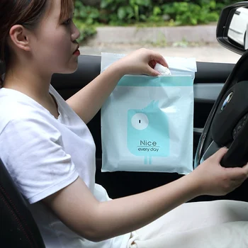 

Disposable Self-Adhesive Car Biodegradable Trash Rubbish Holder Hanging Trash Rack Rubbish Bag Bag for Auto Vehicle Office