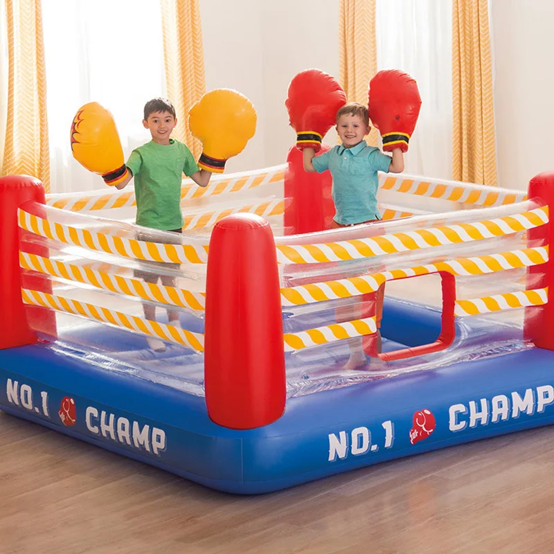 Vente chaude famille enfants gonflable intérieur trampoline ménage petit lit sautant jeu maison château poing vilain château jouets