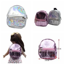 Mini sac de poupée rose/argent pour fille, accessoires de poupée, déguisement, cadeaux pour poupée américaine de 18 pouces, 2 couleurs 