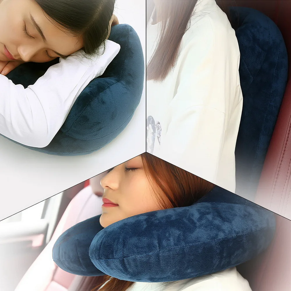 1 шт. u-образная подушка для путешествий, надувная подушка для шеи для сна, мягкие удобные подушки для офиса, путешествий, на открытом воздухе