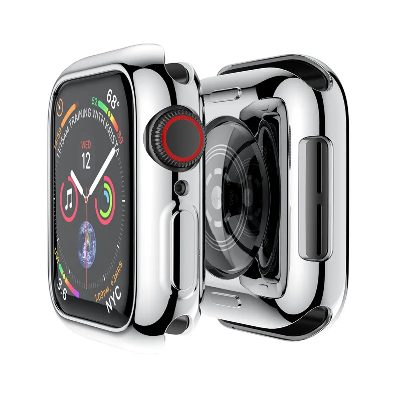 Чехол для apple watch band 44 мм/40 мм apple watch 5 4 3 band 42 мм/38 мм iwatch защита экрана силиконовый защитный бампер