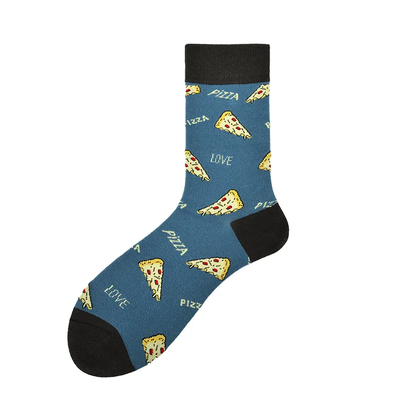 Women Socks Funny Cute Cartoon Fruits Orange banana pizza beer  pencil pumpkin parrot Happy Japanese Harajuku skateboard Socks