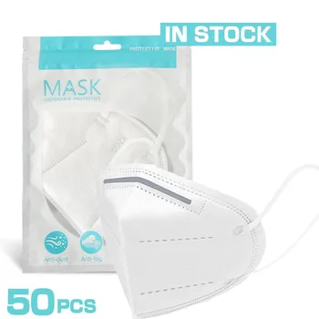 

50pcs face mask protectio anti mask filter disposabl mask Face reusable anti-dust mask filter Mouth cups cotton Masks 4-Layer