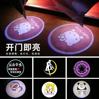 

1PCS Car Shadow Door Light Cartoon Wireless Laser Projector Logo Led Welcome Lamp For Mini Cooper Car-styling Accessories