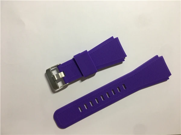 purple Ремешок для samsung gear S3 Frontier galaxy watch 46 мм силиконовый смарт-ремешок 22 мм браслет для часов huawei watch gt 2 ремешок - Цвет ремешка: purple