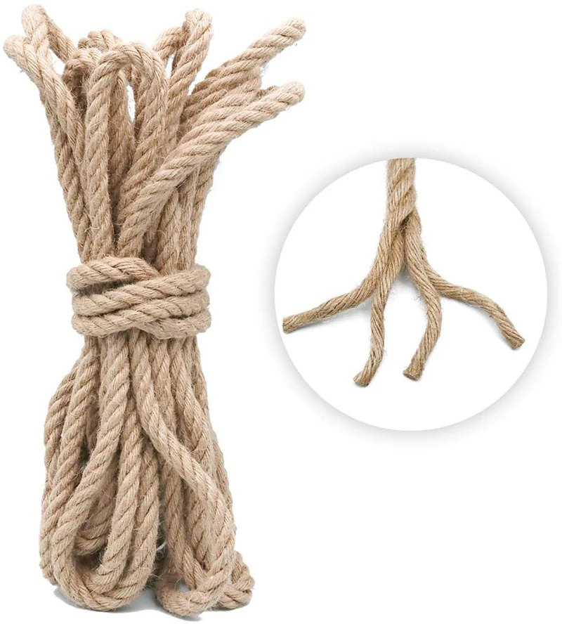 12mm Jute Hemp Rope Natural Thick Rope Strong Craft Twine for Gardening  Bundling Camping Decorating - AliExpress