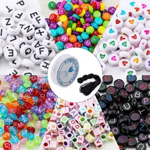 Mixed-Letter-Beads Handicraft Jewelry-Making Alphabet DIY Round Acrylic for Children